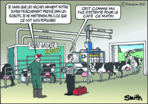 Cow Robot Lineup Comic - French
